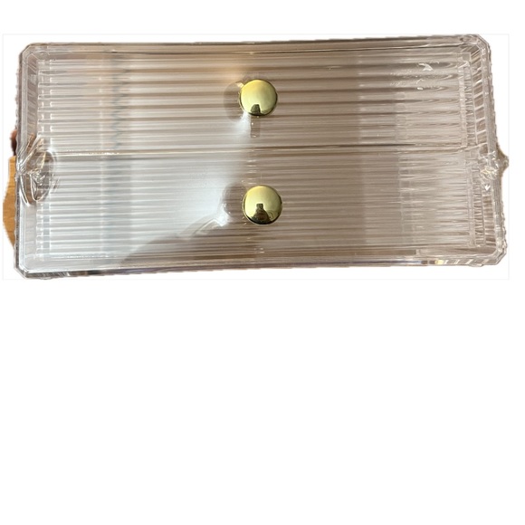 Storage Makeup organizer with two drawers and golden knobs - Picture 3 of 6